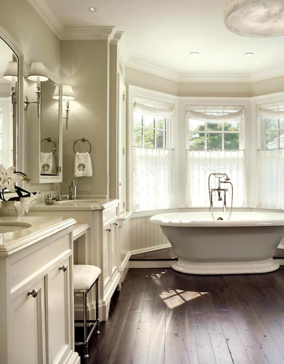 Bagno classico con parquet