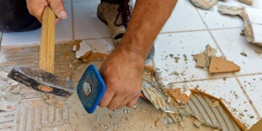 rifacimento terrazzo martello rimuove piastrelle