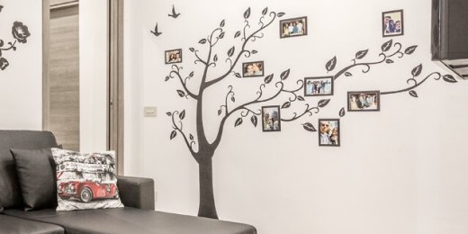 arredare con le vostre fotografie una parete albero con foto