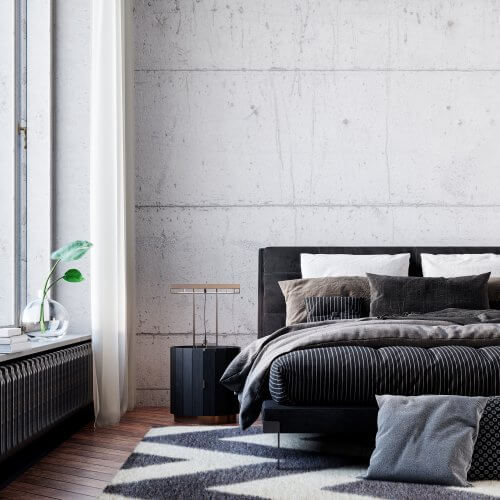 arredare casa stile industriale camera da letto