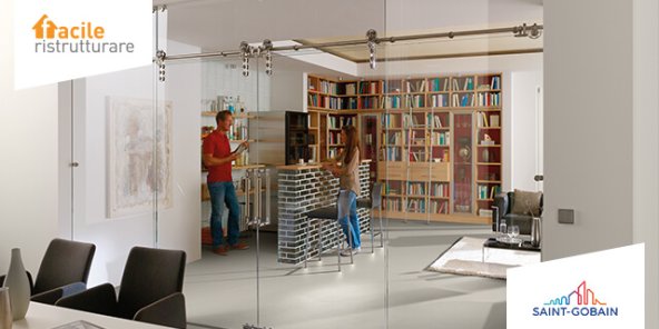 Come separare il living dalla cucina usando il vetro | Facile Ristrutturare Come separare il living dalla cucina usando il vetro