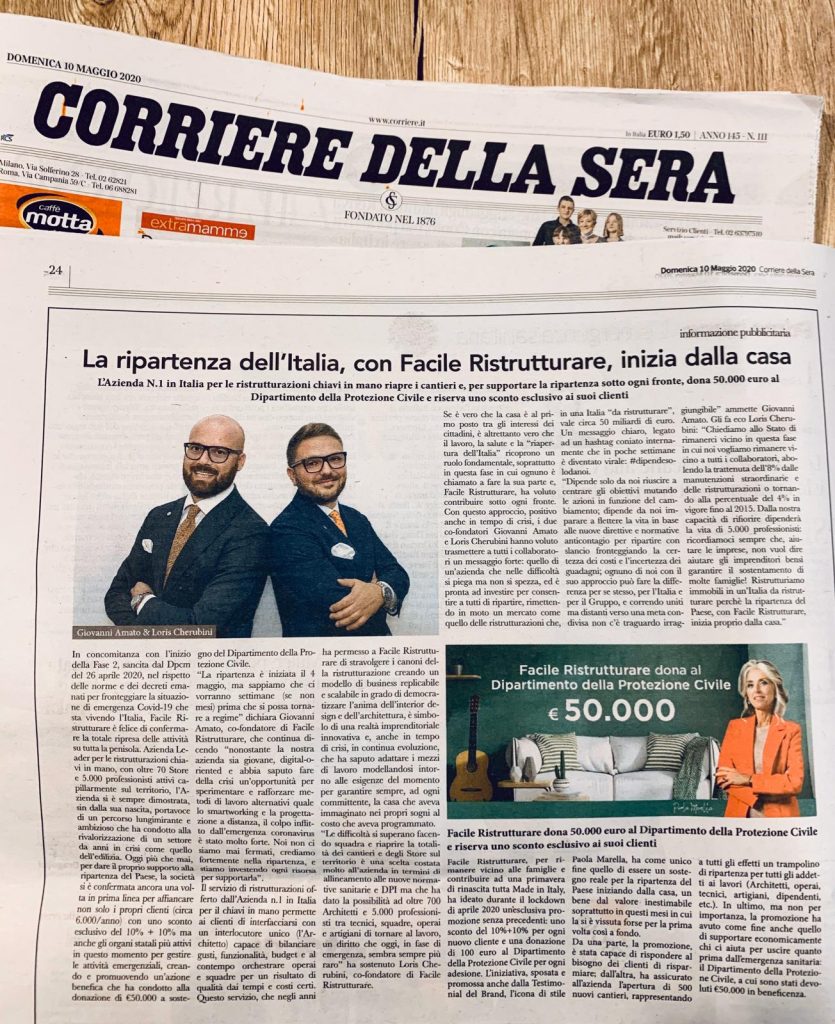 I co-fondatori di Facile Ristrutturare Giovanni Amato e Loris Cherubini alla stampa: