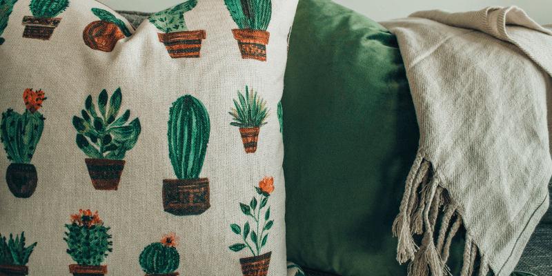 Cuscini dipinti a mano piante grasse e cactus | FacileRistrutturare