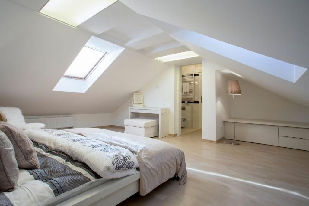 ristrutturazione mansarda camera da letto moderna