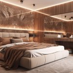 colori camere camera da letto moderna beige