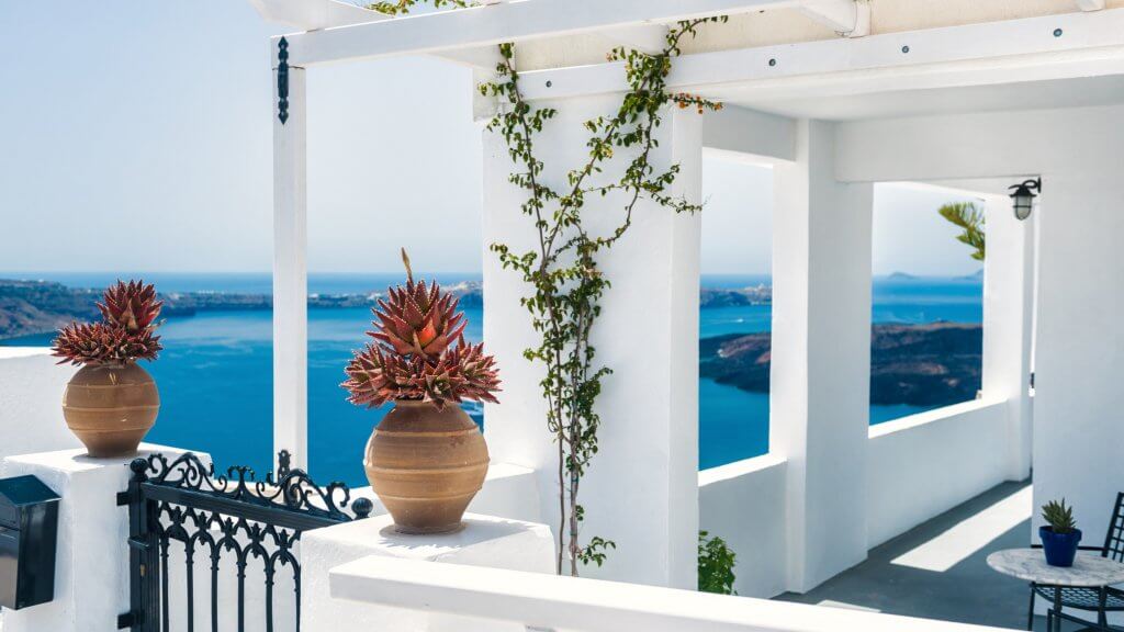 Casa Grecia con pianta vaso