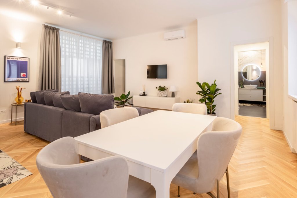 open space con cucina a vista