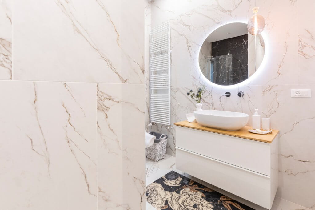 bagno effetto marmo