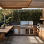 zona barbecue esterno in giardino