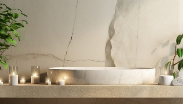 Bagno in muratura lavandino di desiogn