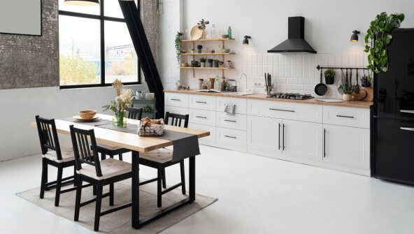 Stile nordico: il fascino intramontabile delle geometrie lineari | Facile Ristrutturare Cucina bianca in stile nordico scandinavo