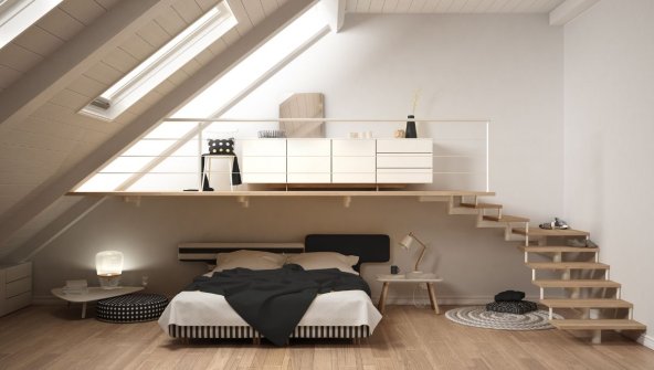 Problemi di spazio? Ecco alcune idee su come arredare una casa piccola | Facile Ristrutturare arredare casa piccola letto matrimoniale con soppalco