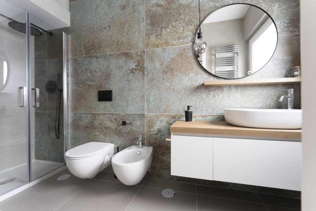 bagno effetto ferro