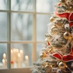 Come addobbare casa per Natale, albero con finestra