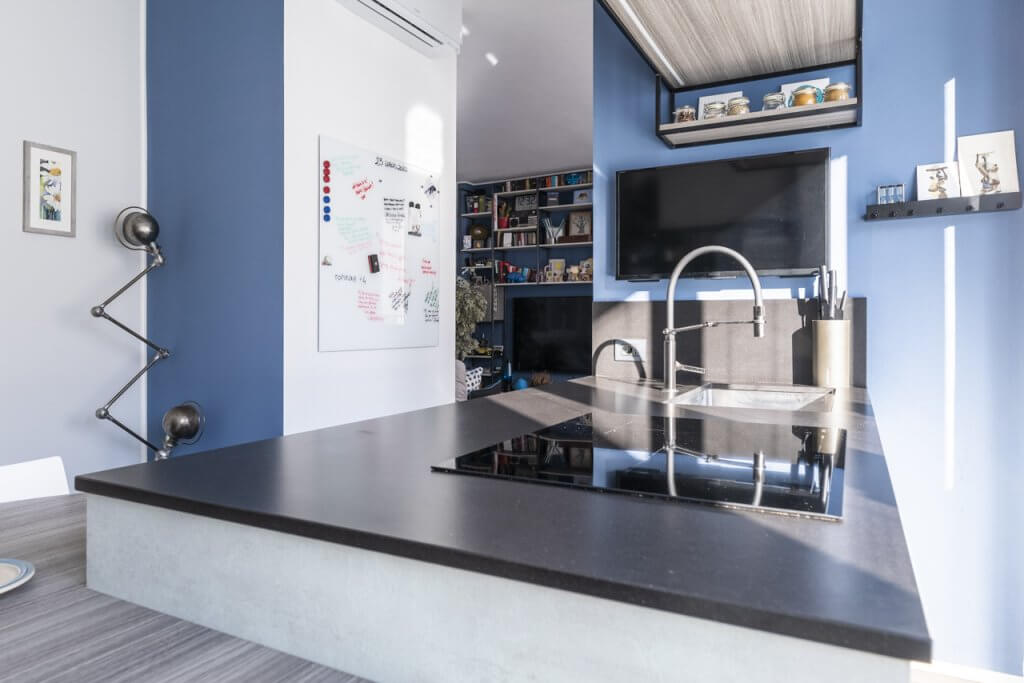 cucina con penisola su misura