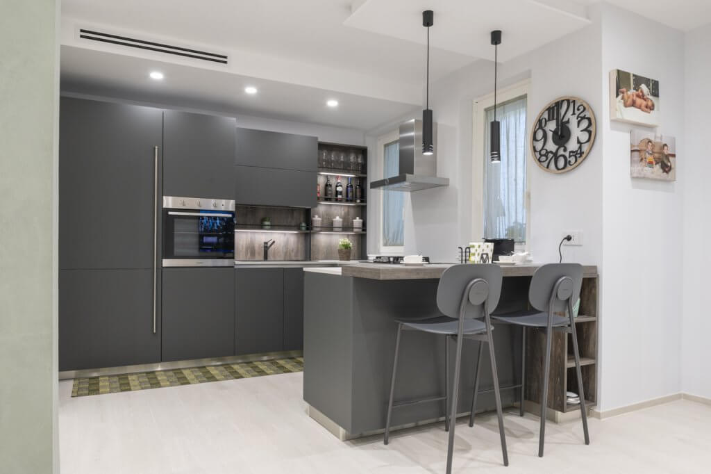 cucina moderna color antracite