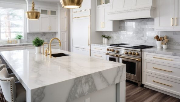 I migliori materiali per top cucina, scegliere con gusto e razionalità! | Facile Ristrutturare cucina a isola con top in marmo