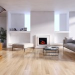 Living room con parquet flottante