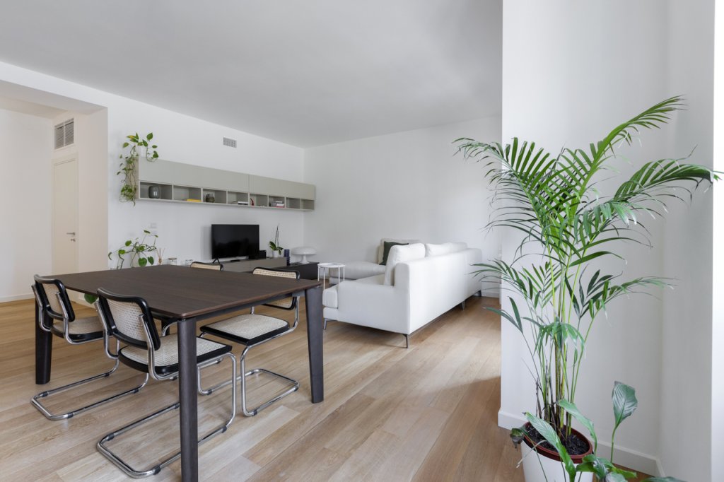 Open space moderno salotto cucina